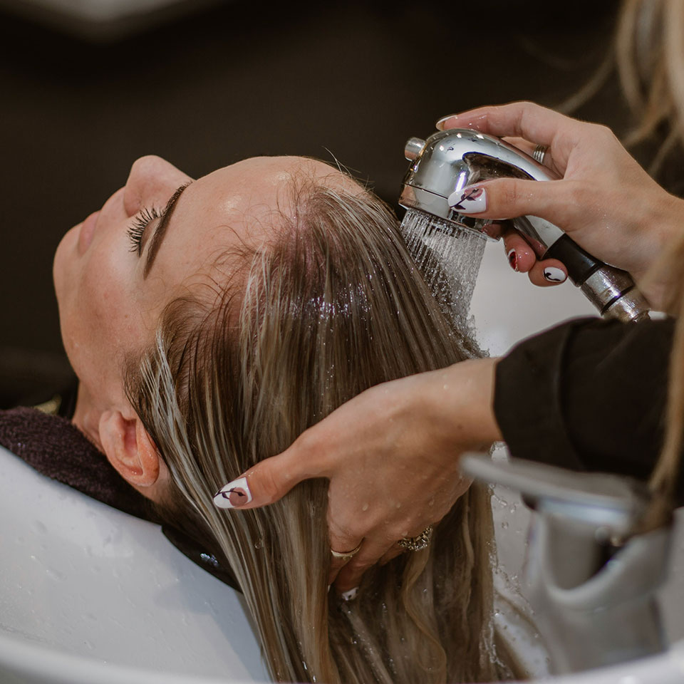 Luxury hair styling at Veloura beauty salon in Lagos