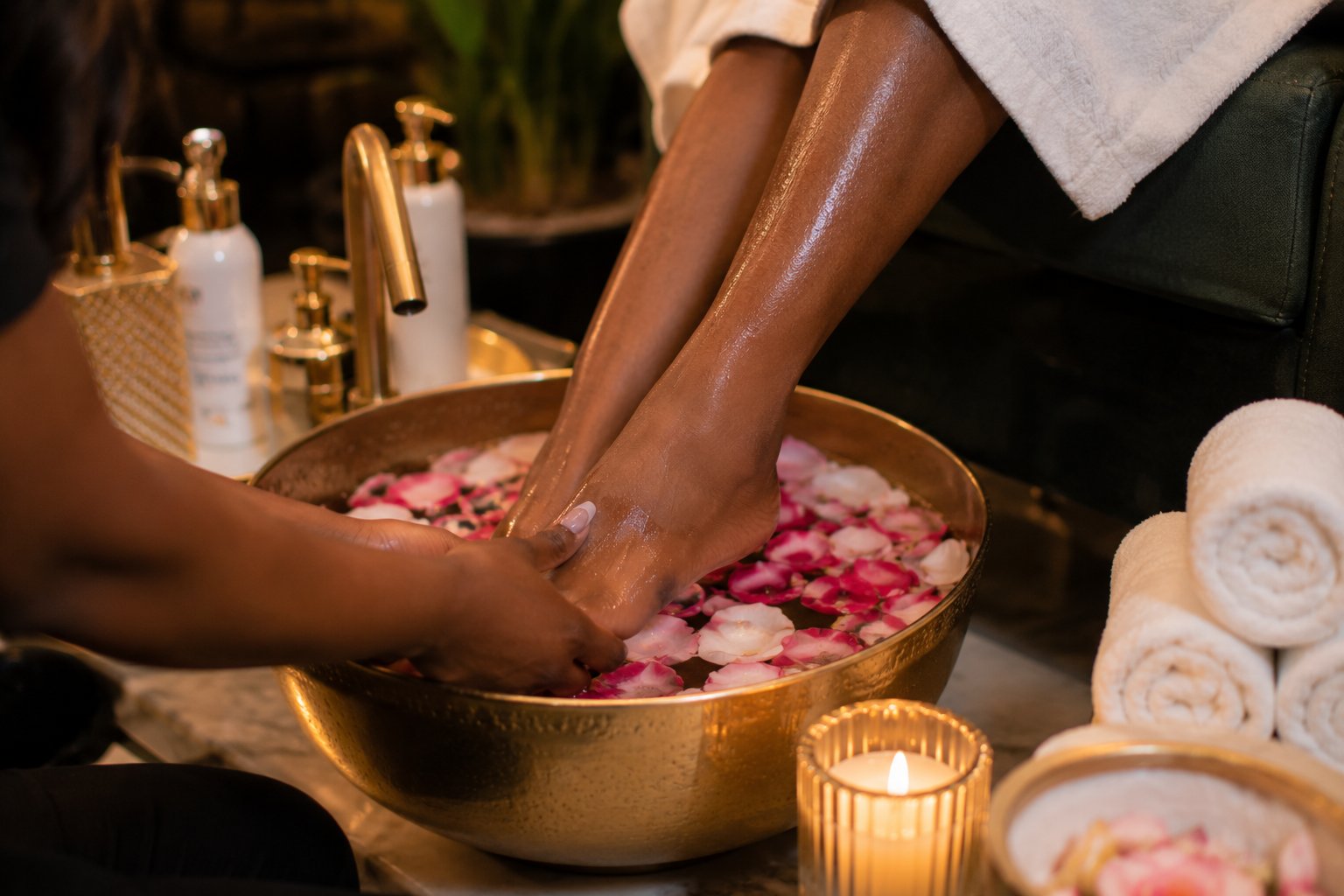 Spa pedicure at Veloura
