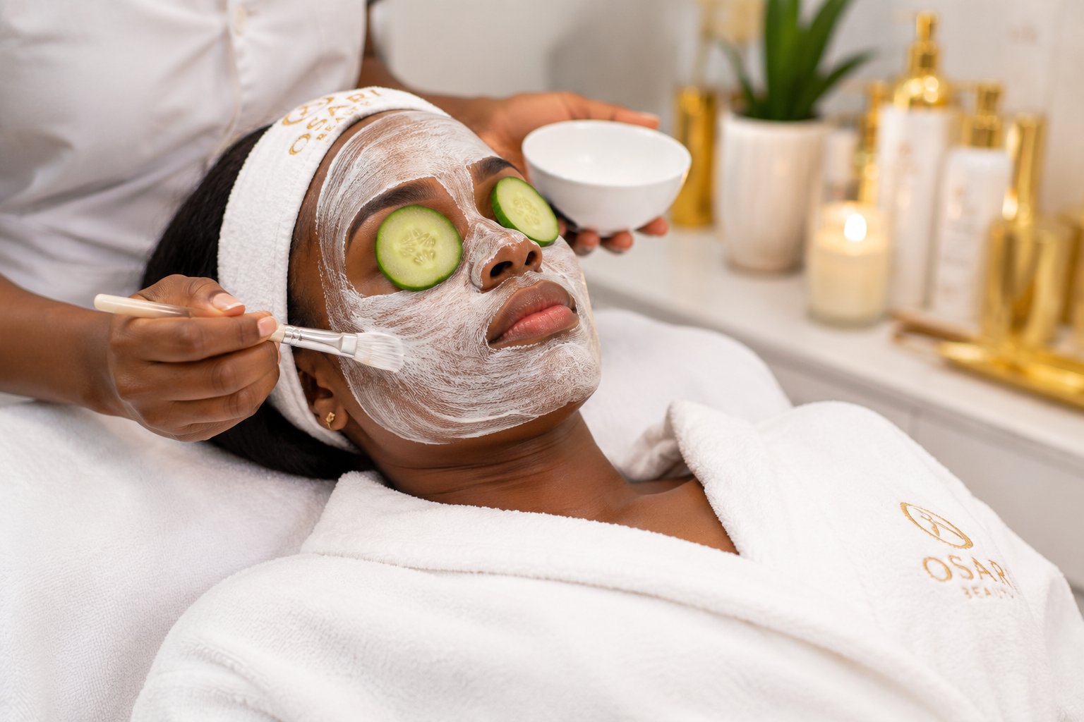 Advanced skin care and facial at Veloura
